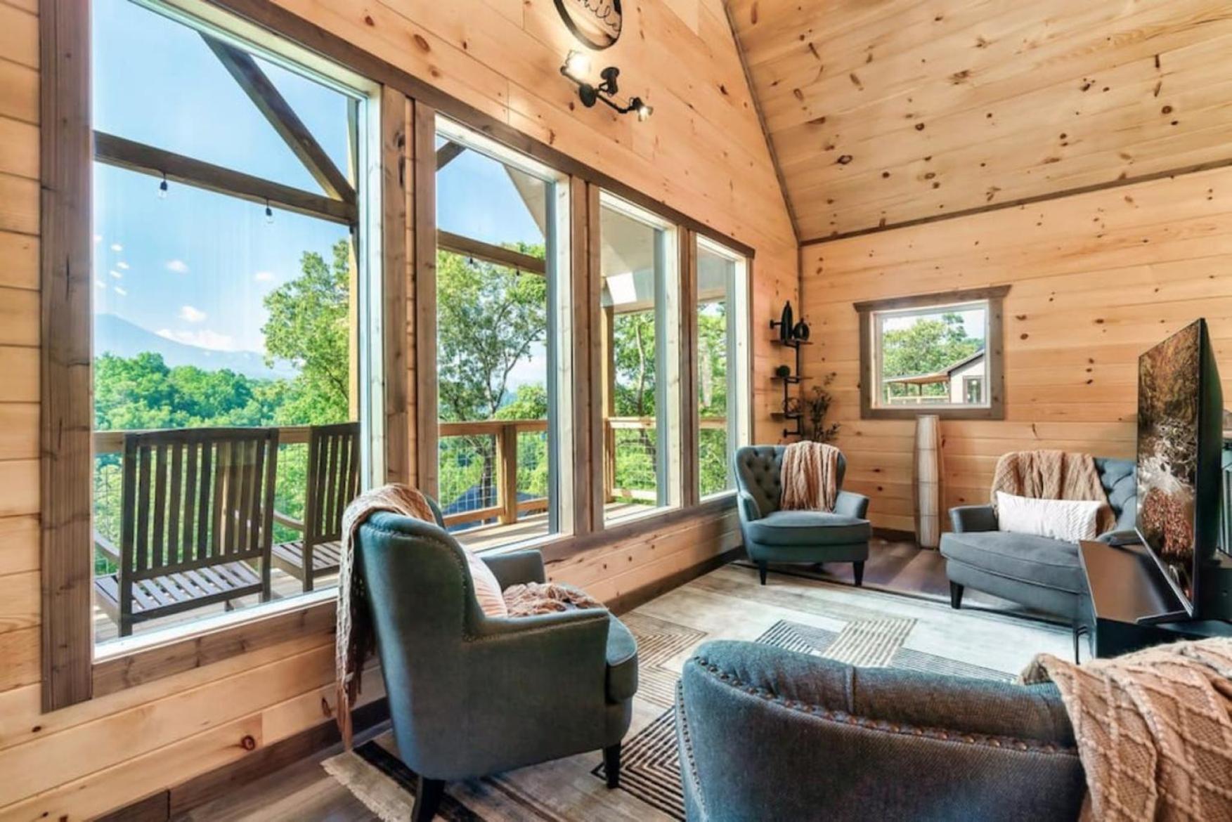 Tranquil Mountain Getaway By Ghosal Luxury Lodging 蓋特林堡 外观 照片