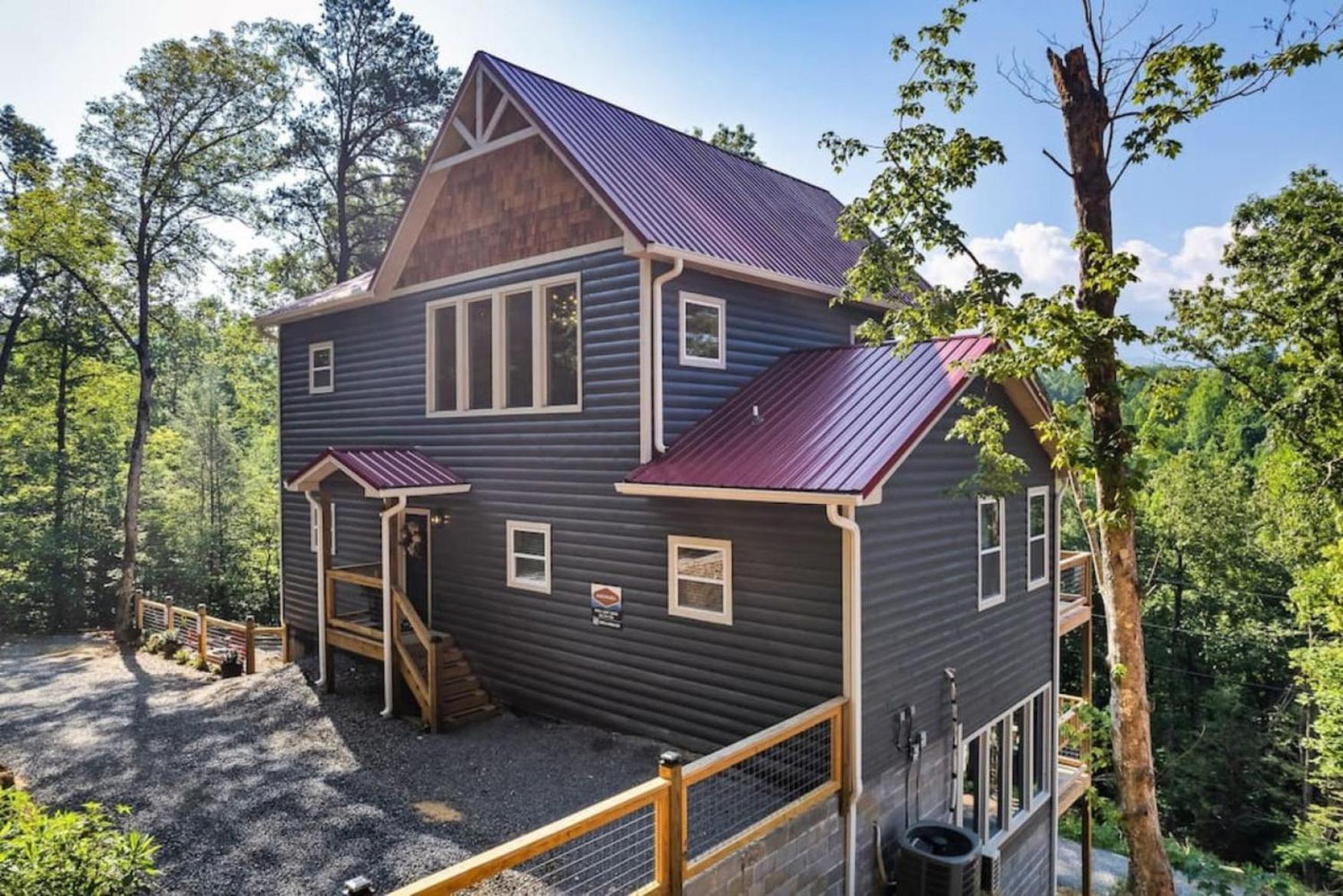 Tranquil Mountain Getaway By Ghosal Luxury Lodging 蓋特林堡 外观 照片