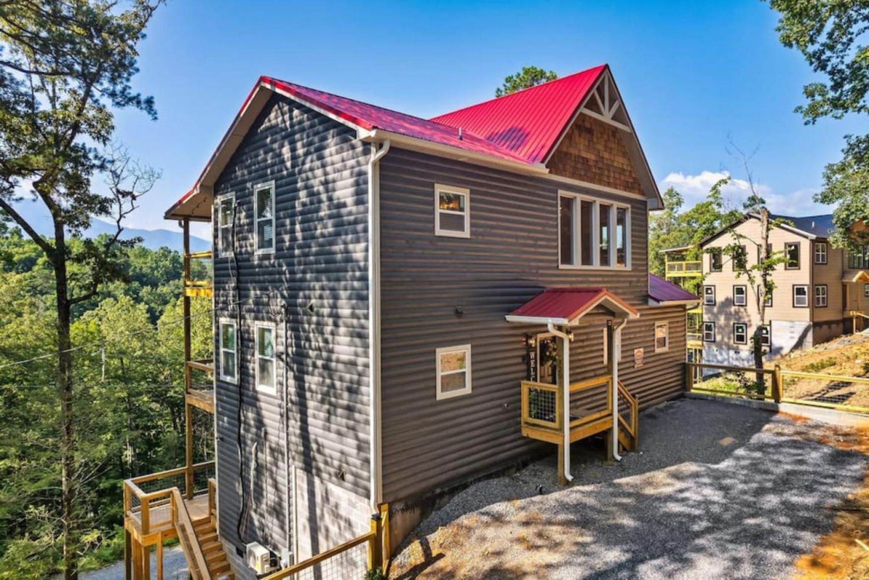 Tranquil Mountain Getaway By Ghosal Luxury Lodging 蓋特林堡 外观 照片